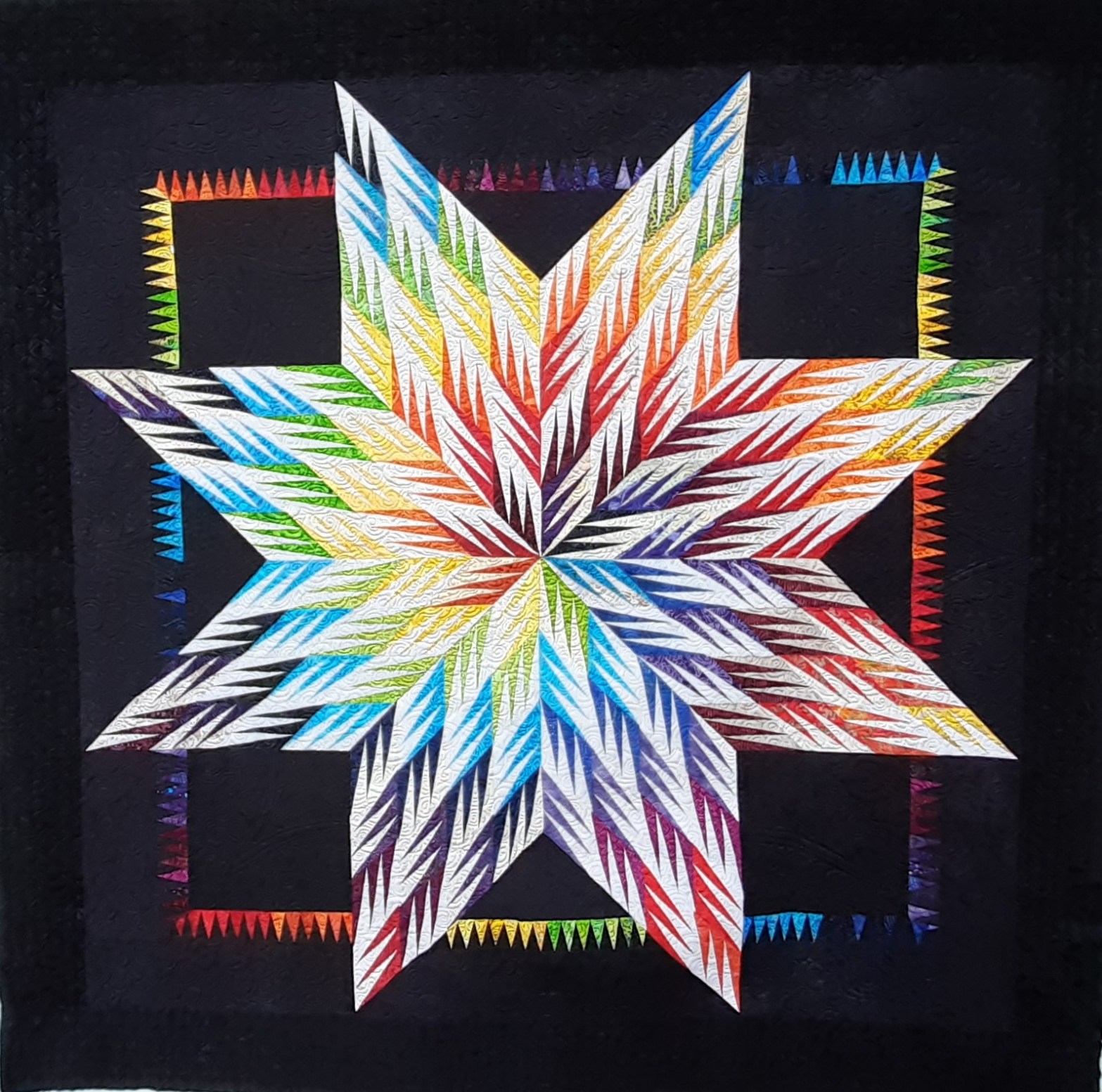 colorful star quilt
