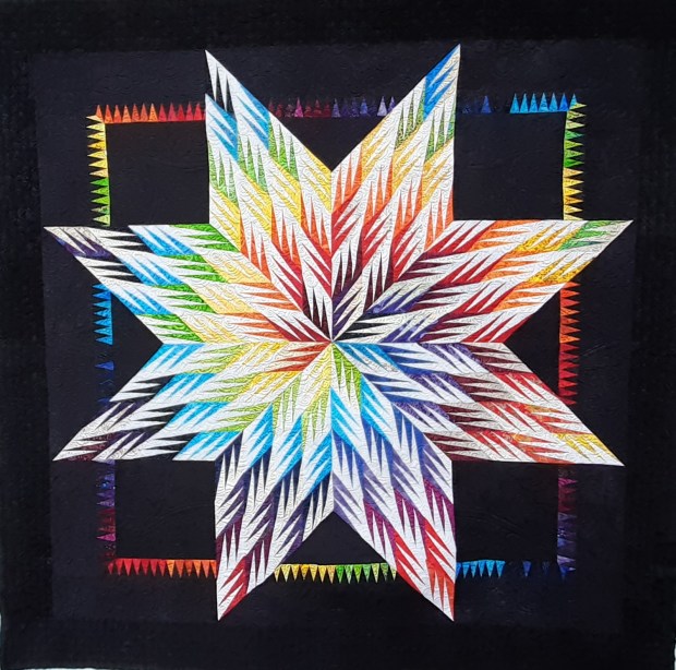 colorful star quilt